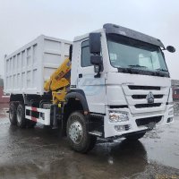 SINOTRUK HOWO-7 6X4 380HP 400HP DUMP TRUCK MOUNTED CRANE