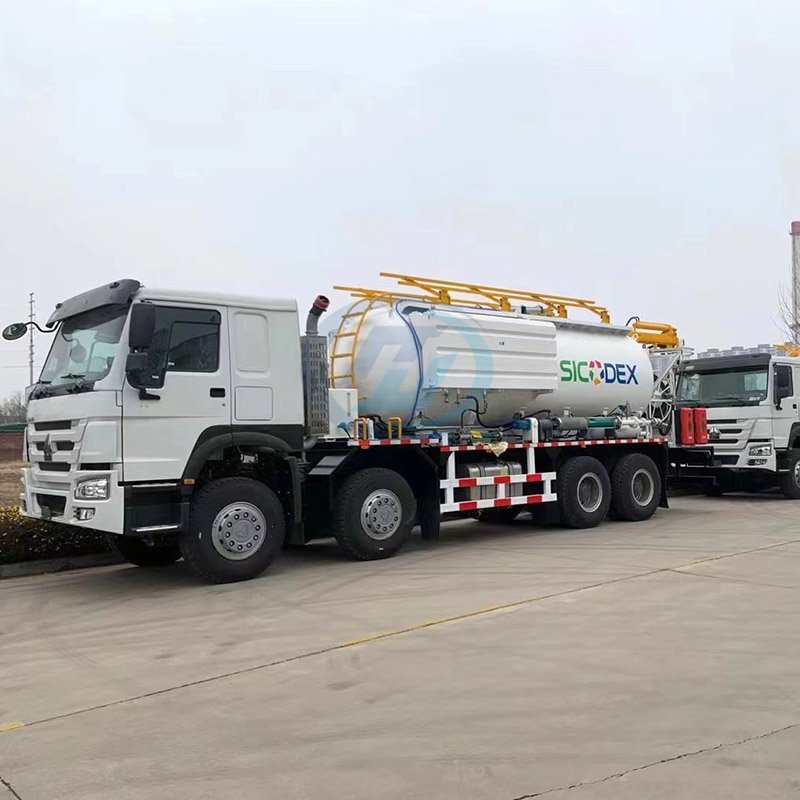 SINOTRUK HOWO 8X4 Field Mixed Loading Emulsion Explosive  Truck