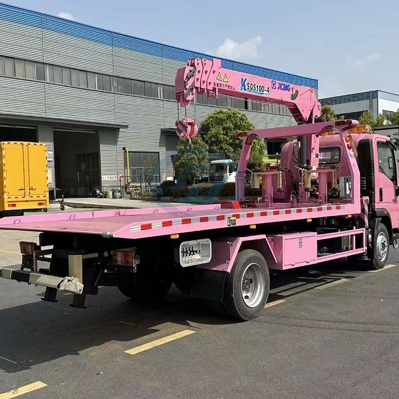 SINOTRUK HOWO 4X2 Light Platform Wrecker Truck With Crane